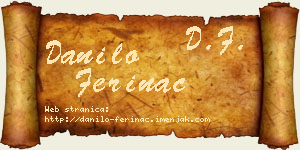 Danilo Ferinac vizit kartica